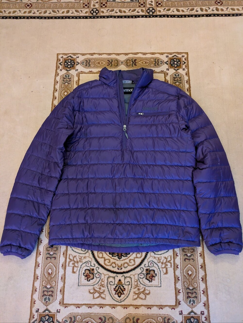 Marmot Men's Zeus 1/2 Zip 800 Fill Goose Down Puff Coat